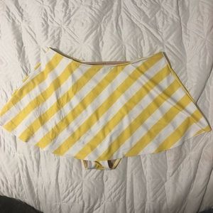 Kortni Jeane Yellow Stripes Short Skirt